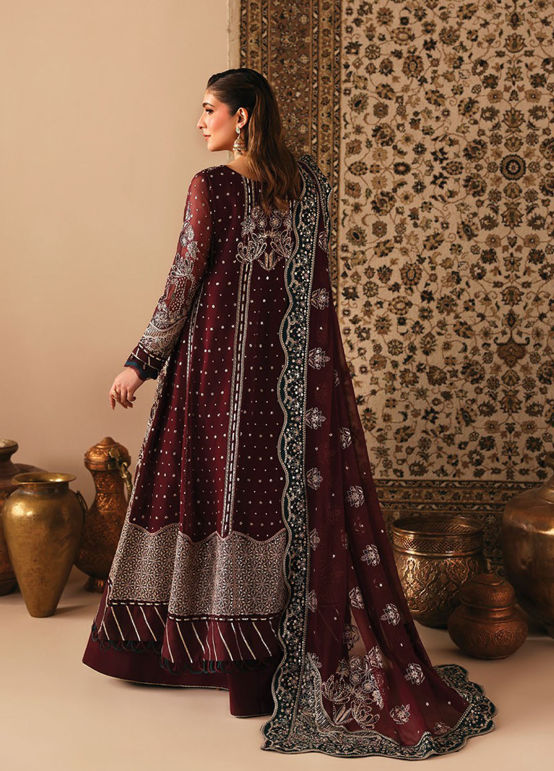 Neorah By Xenia Luxury Embroidered Chiffon 3 Piece Unstitched Suit XE26NL D-07 QABITA Neorah By Xenia Luxury Embroidered Chiffon 3 Piece Unstitched Suit XE26NL D-07 QABITA