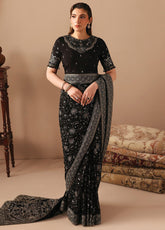 Neorah By Xenia Luxury Embroidered Chiffon Unstitched Saree XE26NL D-10 QAILAH