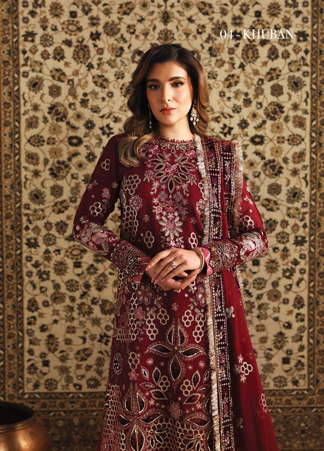 Neorah By Xenia Luxury Embroidered Raw Silk 3 Piece Unstitched Suit XE26NL D-04 KHUBAN Neorah By Xenia Luxury Embroidered Raw Silk 3 Piece Unstitched Suit XE26NL D-04 KHUBAN