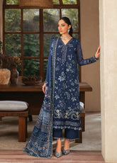 Niran By Xenia Embroidered Chiffon 3 Piece Unstitched Suit ZE24N D-01 VERENA