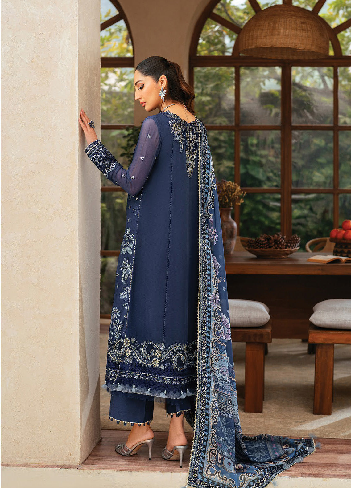 Niran By Xenia Embroidered Chiffon 3 Piece Unstitched Suit ZE24N D-01 VERENA Niran By Xenia Embroidered Chiffon 3 Piece Unstitched Suit ZE24N D-01 VERENA