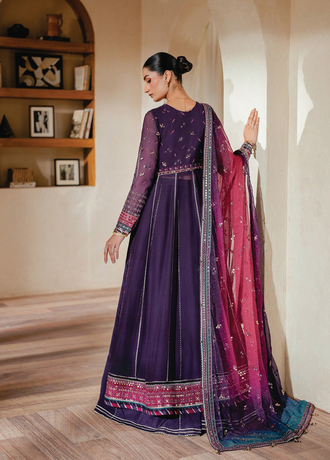 Niran By Xenia Embroidered Chiffon 3 Piece Unstitched Suit ZE24N D-03 SOURATI Niran By Xenia Embroidered Chiffon 3 Piece Unstitched Suit ZE24N D-03 SOURATI