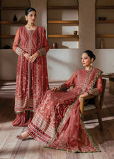 Niran By Xenia Embroidered Chiffon 3 Piece Unstitched Suit ZE24N D-10 SELENE