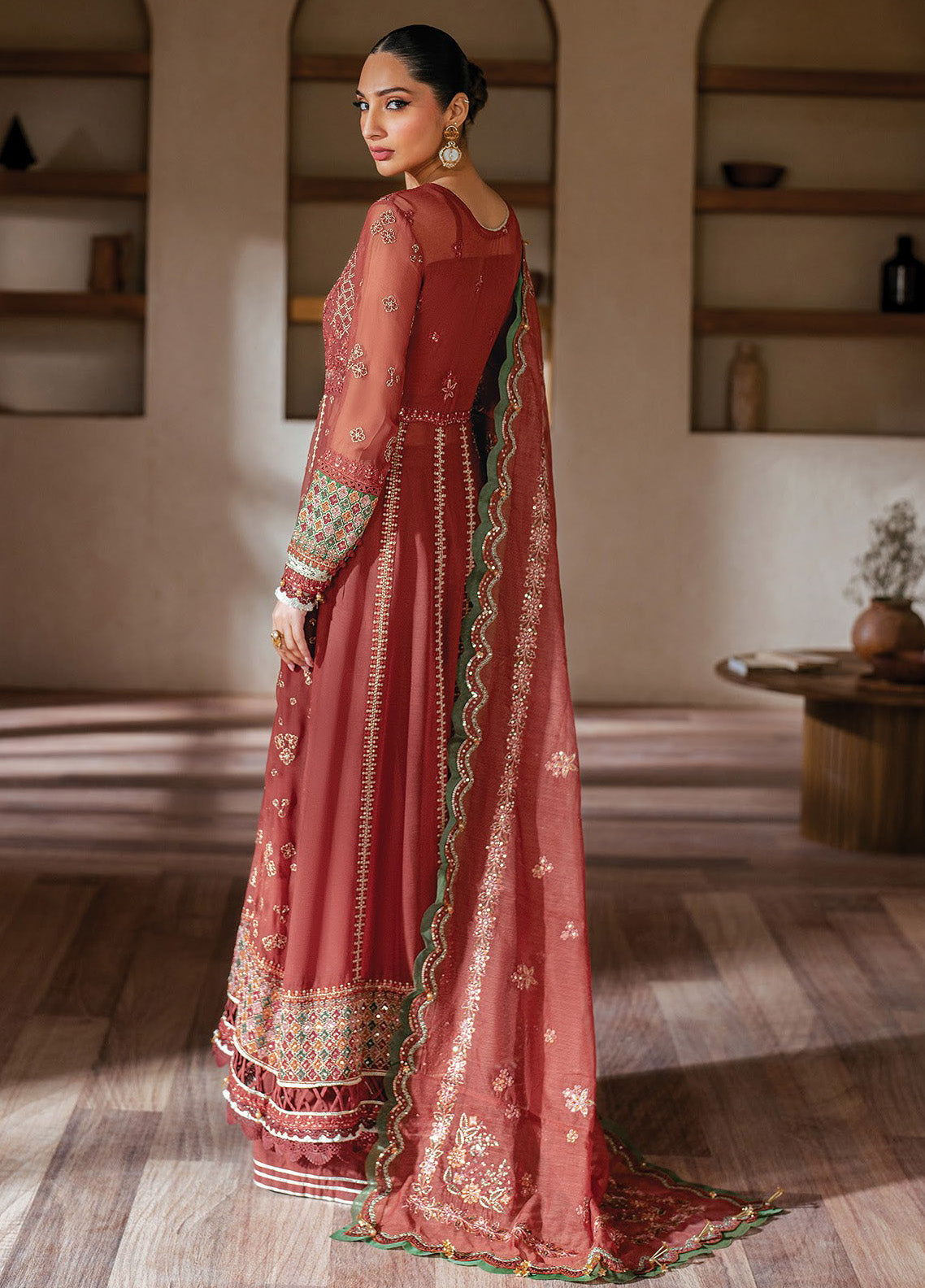 Niran By Xenia Embroidered Chiffon 3 Piece Unstitched Suit ZE24N D-10 SELENE Niran By Xenia Embroidered Chiffon 3 Piece Unstitched Suit ZE24N D-10 SELENE