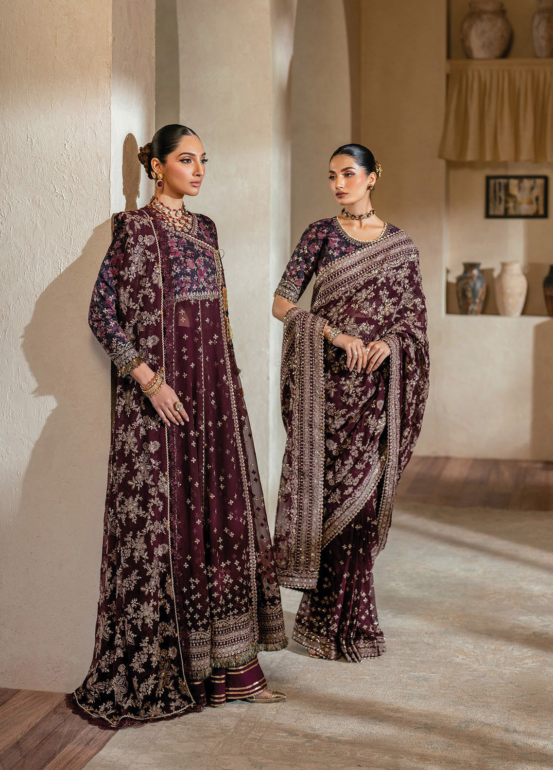 Niran By Xenia Embroidered Raw Silk 3 Piece Unstitched Suit ZE24N D-07 LUNE Niran By Xenia Embroidered Raw Silk 3 Piece Unstitched Suit ZE24N D-07 LUNE