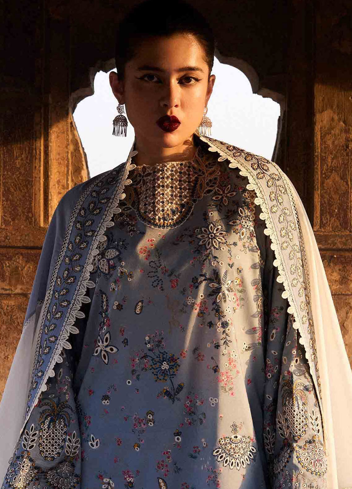 Nirmal By Hussain Rehar Embroidered Lawn 3 Piece Unstitched Suit HR25N D-FIRA Nirmal By Hussain Rehar Embroidered Lawn 3 Piece Unstitched Suit HR25N D-FIRA