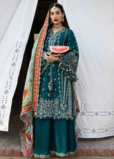 Nirmal By Hussain Rehar Embroidered Lawn 3 Piece Unstitched Suit HR25N D-SAHER