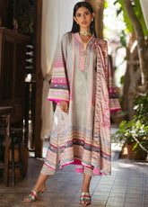 Nirvana By Mushq Embroidered Raw Silk 3 Piece Unstitched Suit MQ24N MPS-02 TAFFY