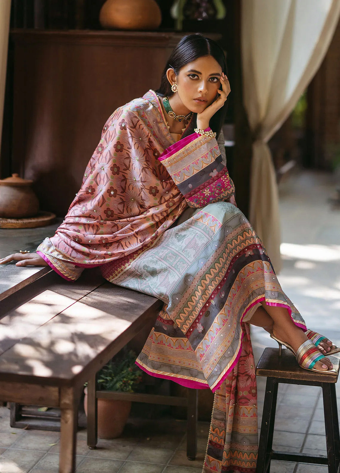 Nirvana By Mushq Embroidered Raw Silk 3 Piece Unstitched Suit MQ24N MPS-02 TAFFY Nirvana By Mushq Embroidered Raw Silk 3 Piece Unstitched Suit MQ24N MPS-02 TAFFY