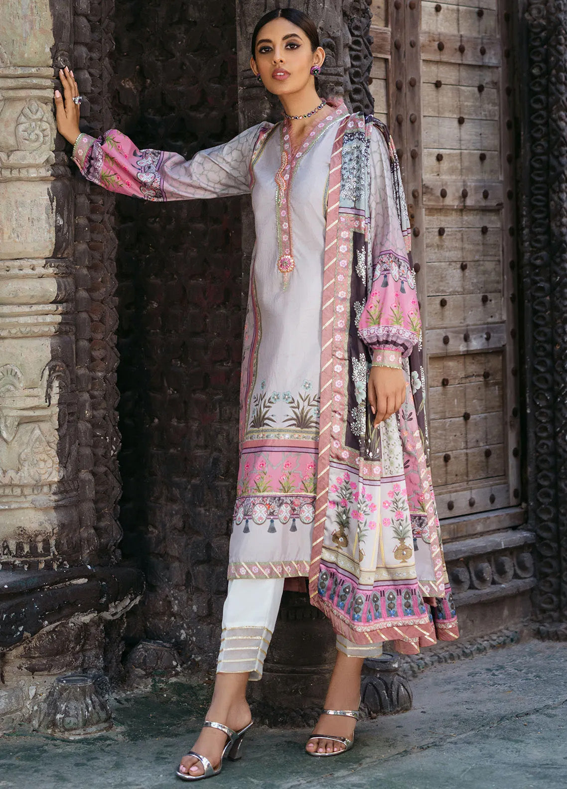 Nirvana By Mushq Embroidered Raw Silk 3 Piece Unstitched Suit MQ24N MPS-03 PEWTER Nirvana By Mushq Embroidered Raw Silk 3 Piece Unstitched Suit MQ24N MPS-03 PEWTER