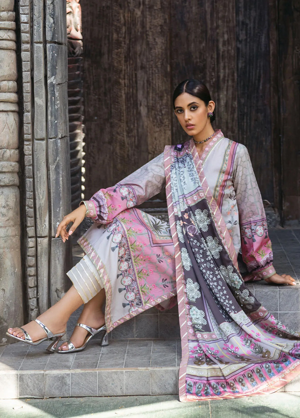 Nirvana By Mushq Embroidered Raw Silk 3 Piece Unstitched Suit MQ24N MPS-03 PEWTER Nirvana By Mushq Embroidered Raw Silk 3 Piece Unstitched Suit MQ24N MPS-03 PEWTER