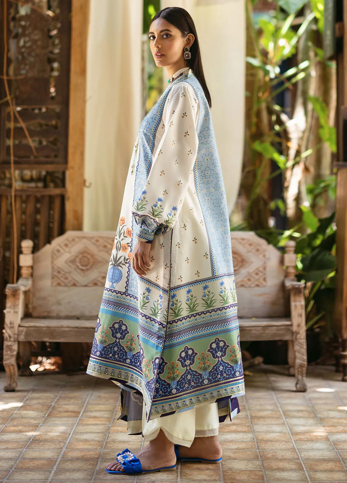 Nirvana By Mushq Embroidered Raw Silk 3 Piece Unstitched Suit MQ24N MPS-05 AZURE Nirvana By Mushq Embroidered Raw Silk 3 Piece Unstitched Suit MQ24N MPS-05 AZURE