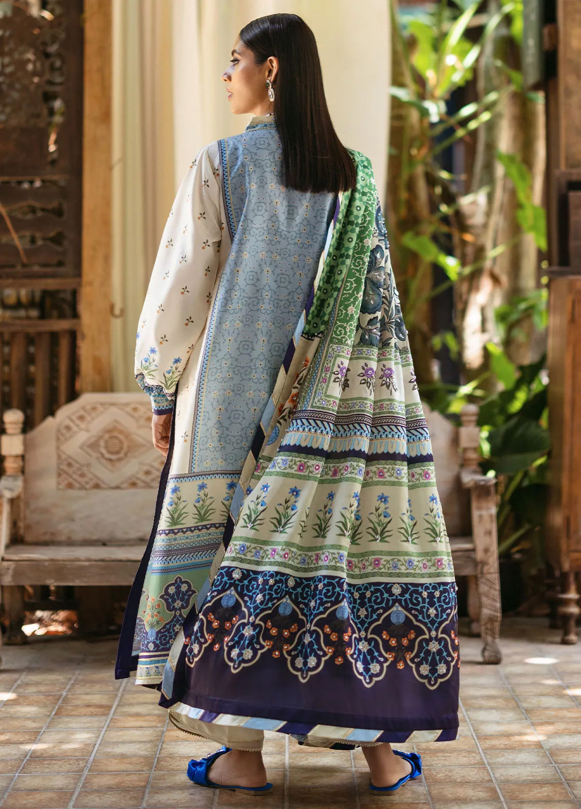Nirvana By Mushq Embroidered Raw Silk 3 Piece Unstitched Suit MQ24N MPS-05 AZURE Nirvana By Mushq Embroidered Raw Silk 3 Piece Unstitched Suit MQ24N MPS-05 AZURE