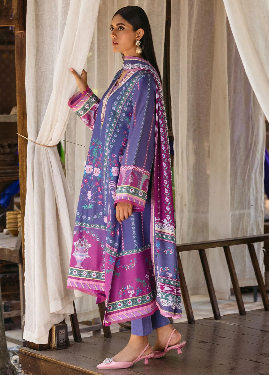 Nirvana By Mushq Embroidered Raw Silk 3 Piece Unstitched Suit MQ24N MPS-07 INDIGO Nirvana By Mushq Embroidered Raw Silk 3 Piece Unstitched Suit MQ24N MPS-07 INDIGO