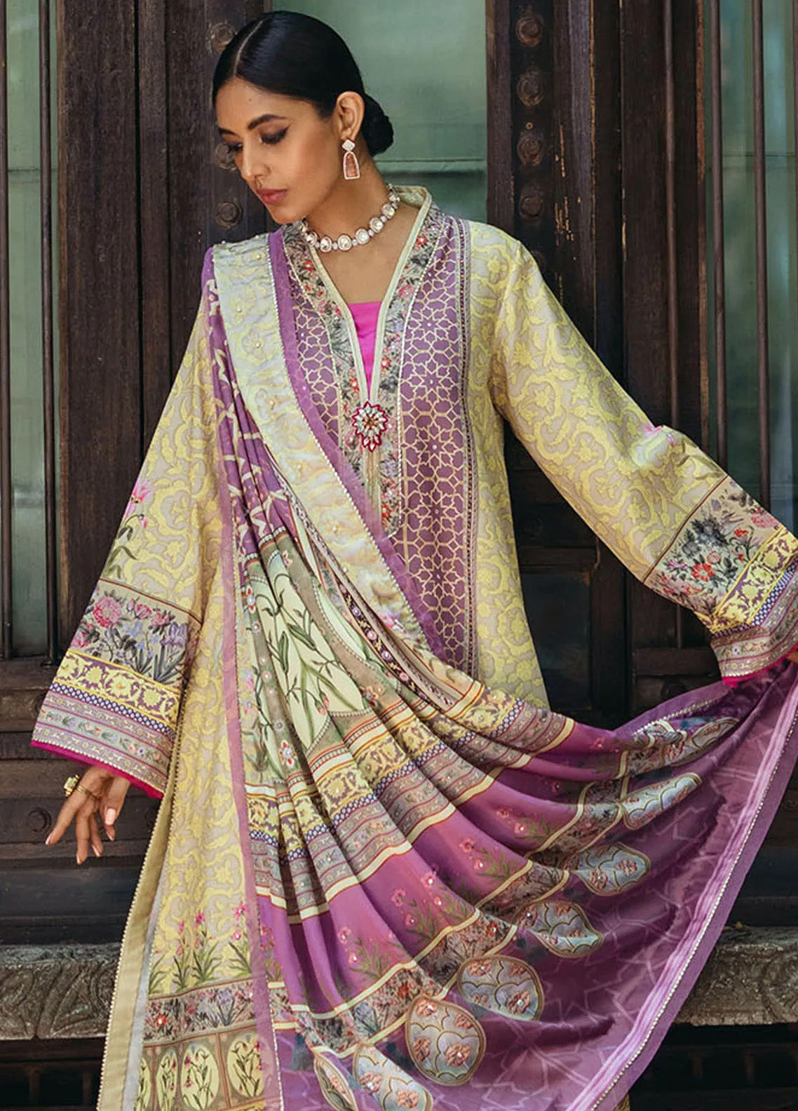 Nirvana By Mushq Embroidered Raw Silk 3 Piece Unstitched Suit MQ24N MPS-08 MAUVEINE Nirvana By Mushq Embroidered Raw Silk 3 Piece Unstitched Suit MQ24N MPS-08 MAUVEINE