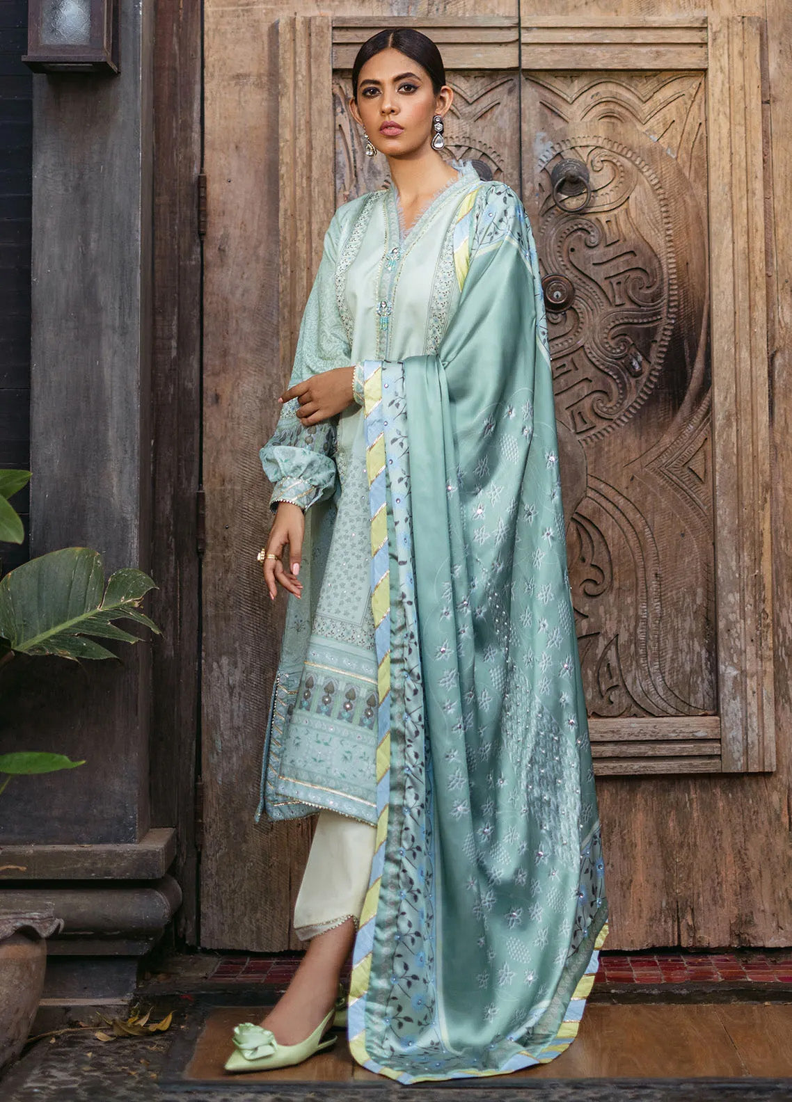 Nirvana By Mushq Embroidered Raw Silk 3 Piece Unstitched Suit MQ24N MPS-10 CERULEAN Nirvana By Mushq Embroidered Raw Silk 3 Piece Unstitched Suit MQ24N MPS-10 CERULEAN