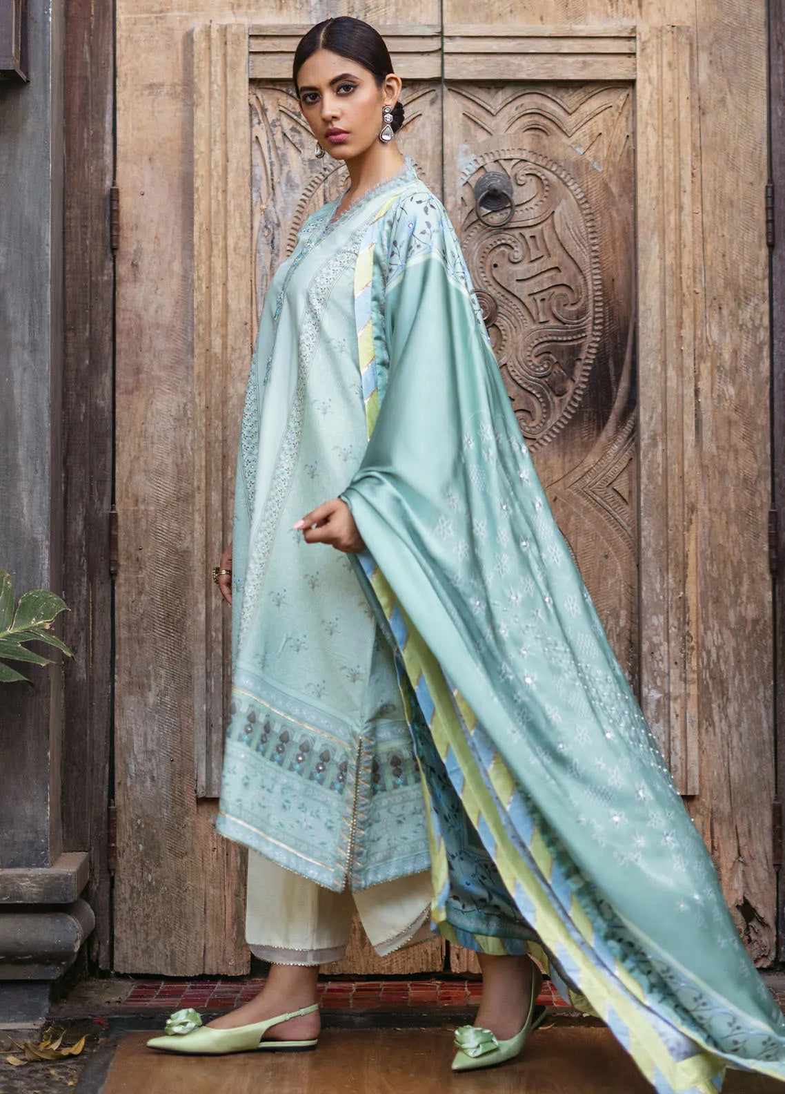 Nirvana By Mushq Embroidered Raw Silk 3 Piece Unstitched Suit MQ24N MPS-10 CERULEAN Nirvana By Mushq Embroidered Raw Silk 3 Piece Unstitched Suit MQ24N MPS-10 CERULEAN