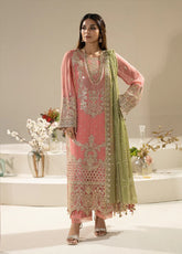 Nisha By Imrozia Embroidered Chiffon 3 Piece Unstitched Suit IM25NELC M-82 NURAH