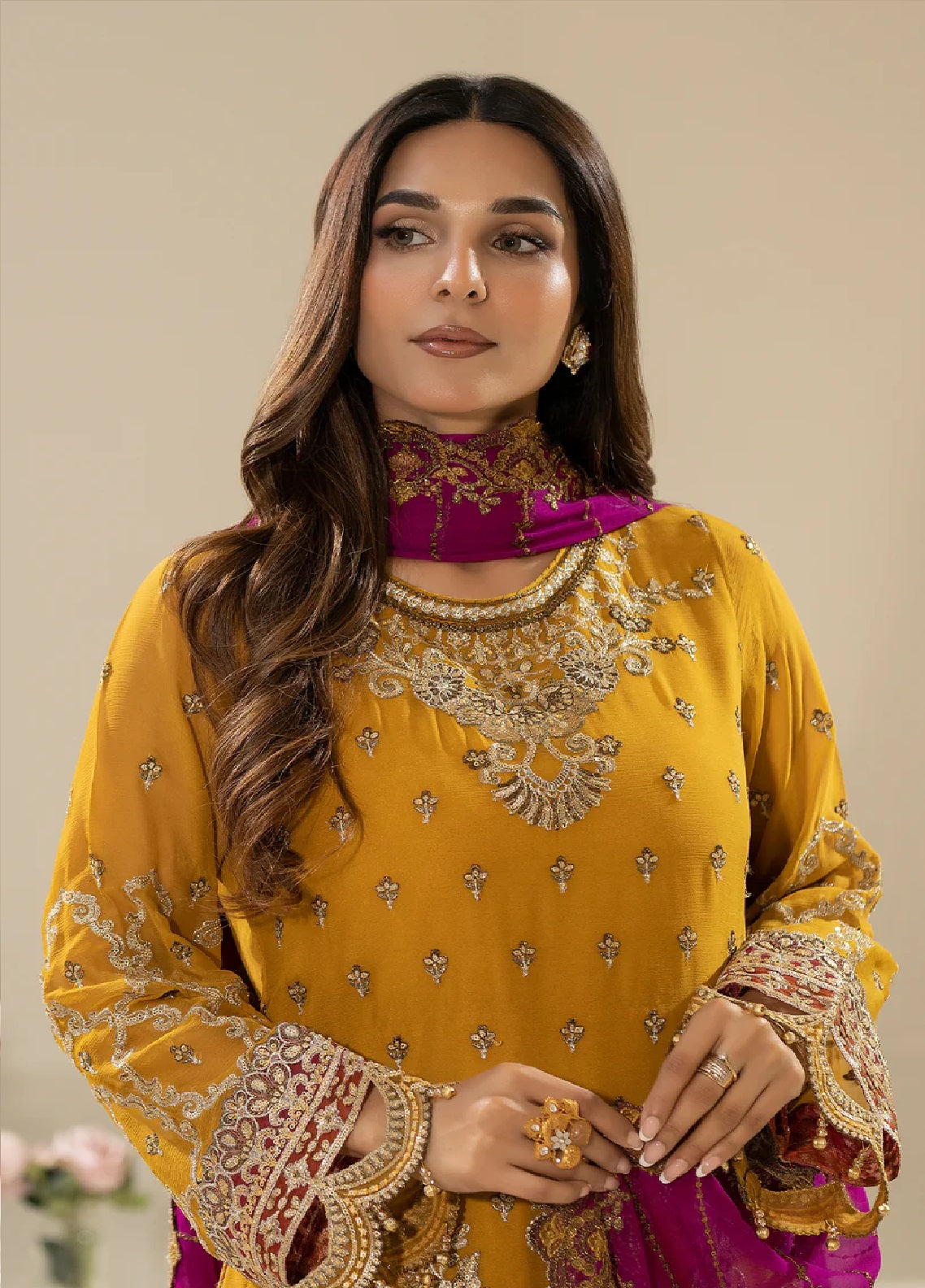 Nisha By Imrozia Embroidered Chiffon 3 Piece Unstitched Suit IM25NELC M-86 ZOHAL Nisha By Imrozia Embroidered Chiffon 3 Piece Unstitched Suit IM25NELC M-86 ZOHAL