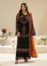 Nisha By Imrozia Embroidered Chiffon 3 Piece Unstitched Suit IM25NELC M-87 WANIYA