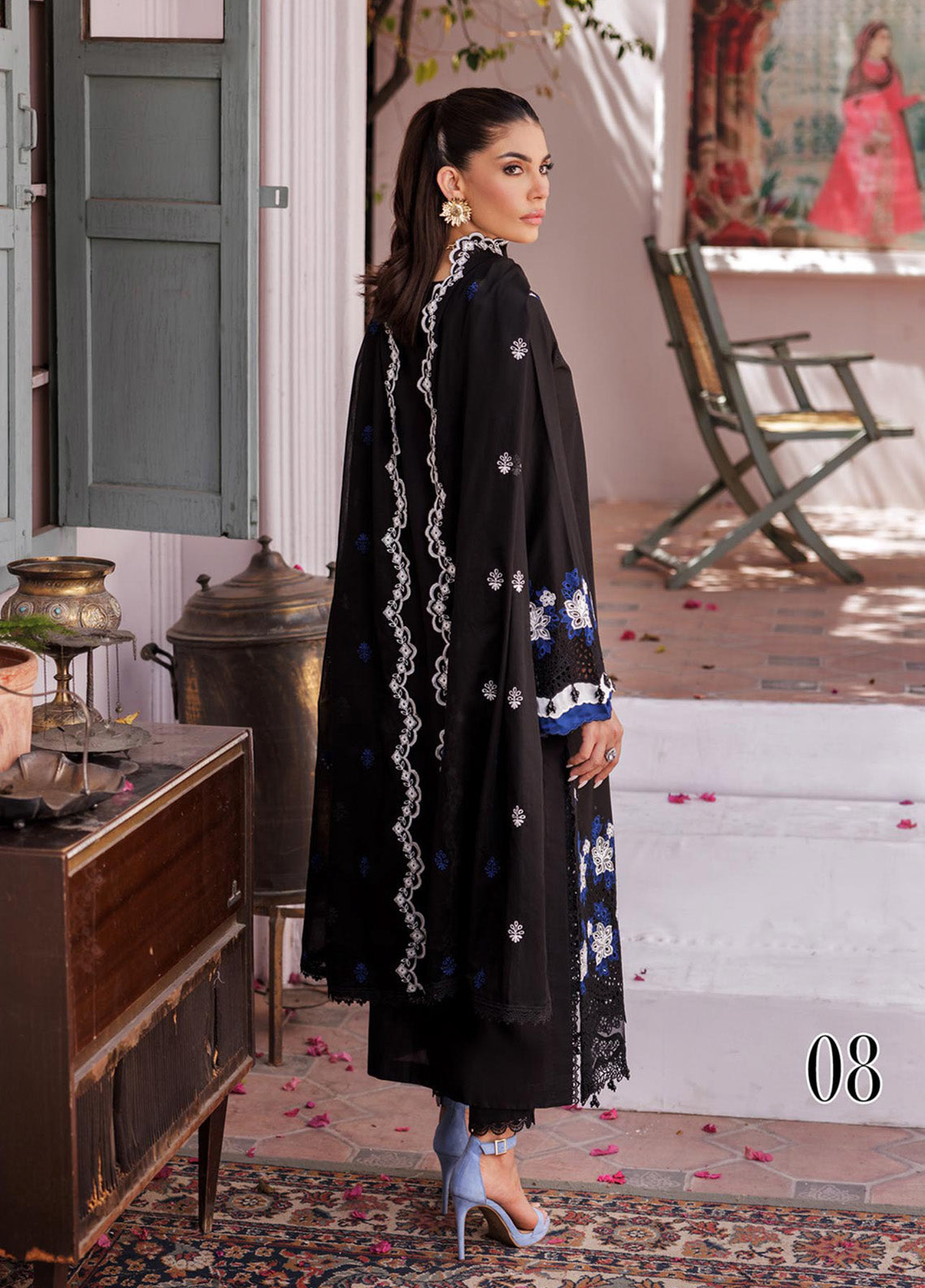 Nissa By RajBari Embroidered Lawn 3 Piece Unstitched Suit RB25N D-08 Nissa By RajBari Embroidered Lawn 3 Piece Unstitched Suit RB25N D-08