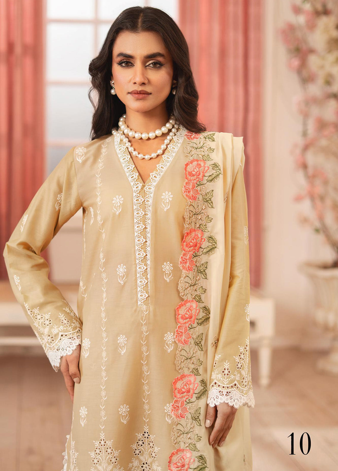 Nissa By RajBari Embroidered Lawn 3 Piece Unstitched Suit RB25N D-10 Nissa By RajBari Embroidered Lawn 3 Piece Unstitched Suit RB25N D-10