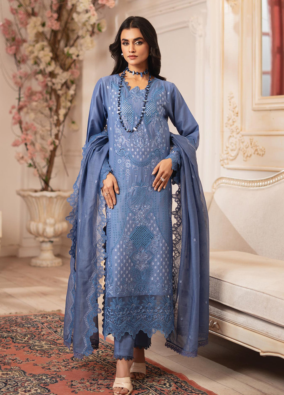 Nissa By RajBari Embroidered Lawn 3 Piece Unstitched Suit RB25N D-11 Nissa By RajBari Embroidered Lawn 3 Piece Unstitched Suit RB25N D-11