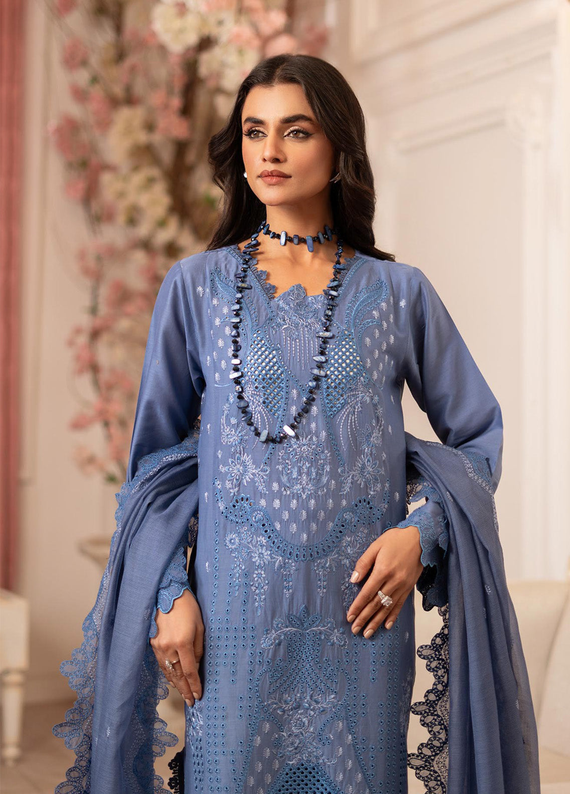 Nissa By RajBari Embroidered Lawn 3 Piece Unstitched Suit RB25N D-11 Nissa By RajBari Embroidered Lawn 3 Piece Unstitched Suit RB25N D-11