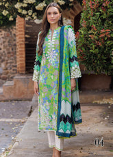 Nissa By RajBari Embroidered Lawn 3 Piece Unstitched Suit RB25NFS D-04