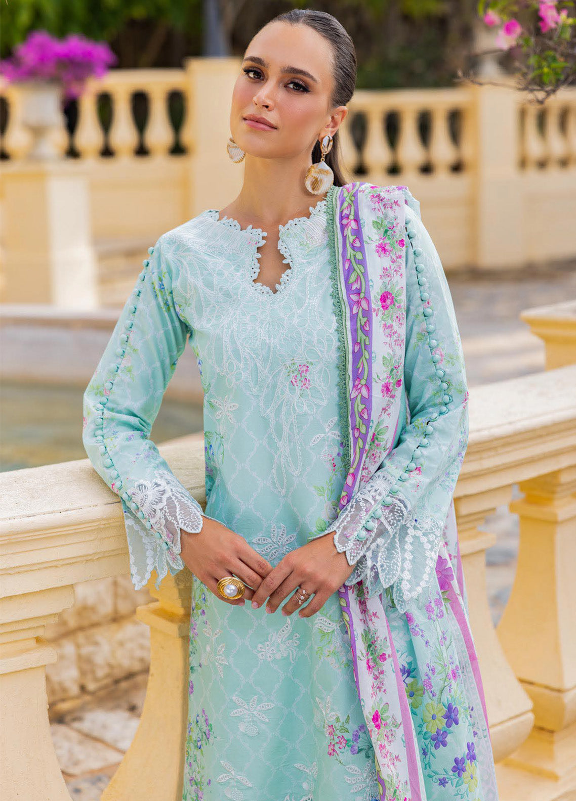 Nissa By RajBari Embroidered Lawn 3 Piece Unstitched Suit RB25NFS D-06 Nissa By RajBari Embroidered Lawn 3 Piece Unstitched Suit RB25NFS D-06