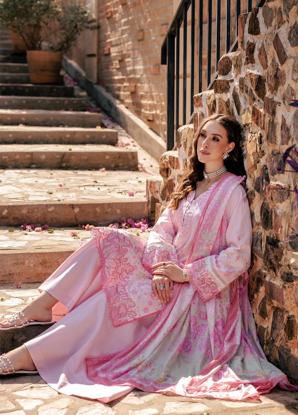 Nissa By RajBari Embroidered Lawn 3 Piece Unstitched Suit RB25NFS D-07 Nissa By RajBari Embroidered Lawn 3 Piece Unstitched Suit RB25NFS D-07