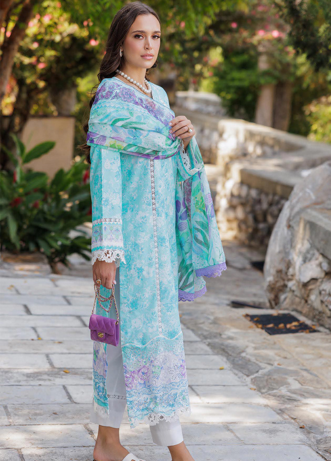 Nissa By RajBari Embroidered Lawn 3 Piece Unstitched Suit RB25NFS D-09 Nissa By RajBari Embroidered Lawn 3 Piece Unstitched Suit RB25NFS D-09