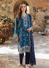 Nissa By RajBari Embroidered Lawn 3 Piece Unstitched Suit RB25NFS D-12