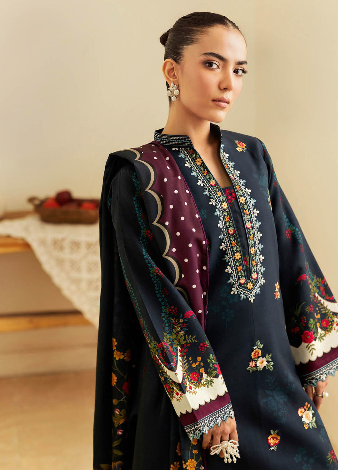 Nissa By Rajbari Floral Symphony Premium Embroidered Marina 3 Piece Unstitched Suit RB25NFS D-PM-02 Nissa By Rajbari Floral Symphony Premium Embroidered Marina 3 Piece Unstitched Suit RB25NFS D-PM-02