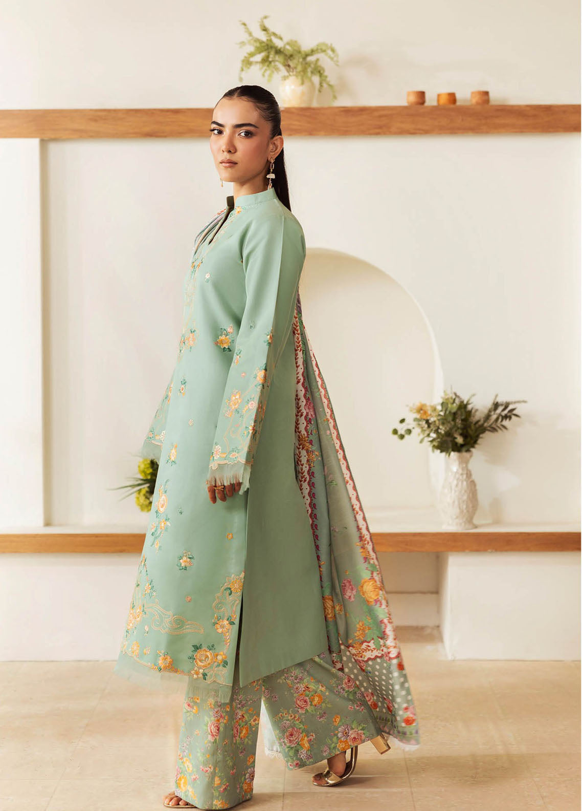 Nissa By Rajbari Floral Symphony Premium Embroidered Marina 3 Piece Unstitched Suit RB25NFS D-PM-03 Nissa By Rajbari Floral Symphony Premium Embroidered Marina 3 Piece Unstitched Suit RB25NFS D-PM-03