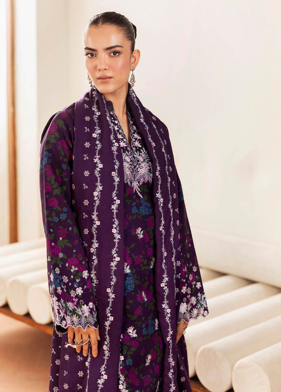 Nissa By Rajbari Floral Symphony Premium Embroidered Marina 3 Piece Unstitched Suit RB25NFS D-PM-07 Nissa By Rajbari Floral Symphony Premium Embroidered Marina 3 Piece Unstitched Suit RB25NFS D-PM-07