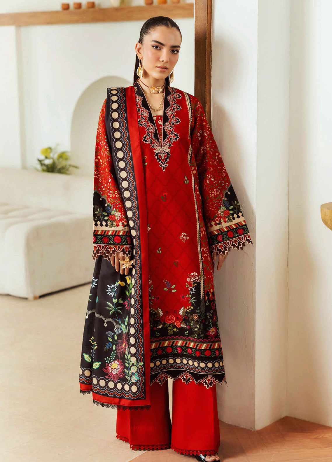 Nissa By Rajbari Floral Symphony Premium Embroidered Marina 3 Piece Unstitched Suit RB25NFS D-PM-09 Nissa By Rajbari Floral Symphony Premium Embroidered Marina 3 Piece Unstitched Suit RB25NFS D-PM-09