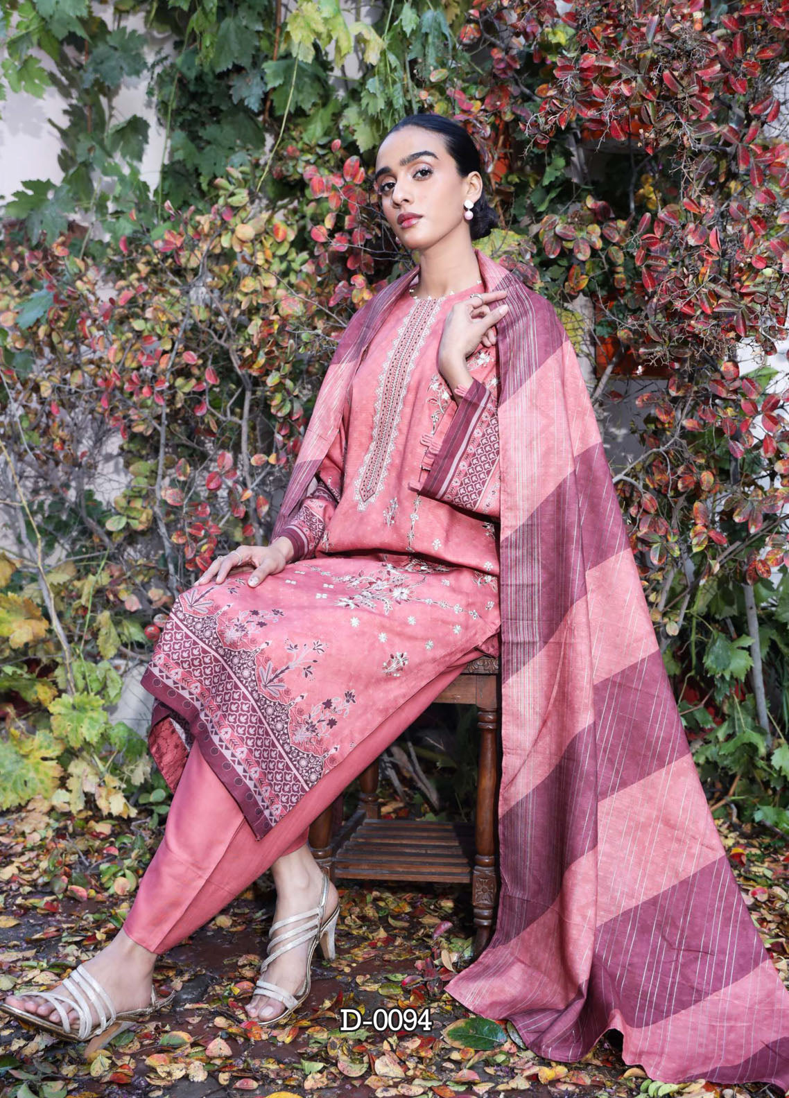 Noor By Rashid Textile Embroidered Linen 3 Piece Unstitched Suit RT25NEL D-0094 Noor By Rashid Textile Embroidered Linen 3 Piece Unstitched Suit RT25NEL D-0094