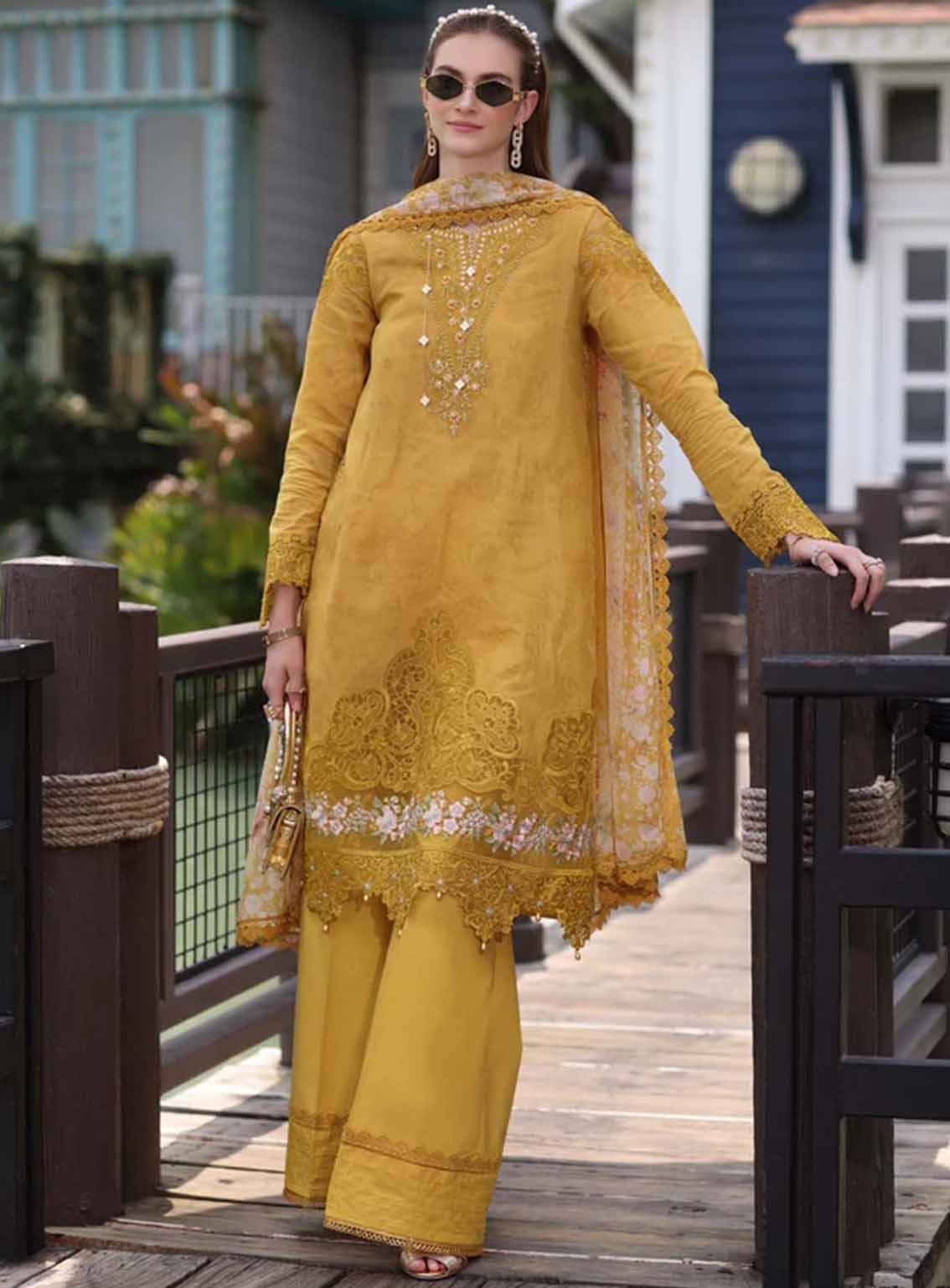Noor By Saadia Asad Embroidered Lawn 3 Piece Unstitched Suit NSA25EC D-03 Noor By Saadia Asad Embroidered Lawn 3 Piece Unstitched Suit NSA25EC D-03