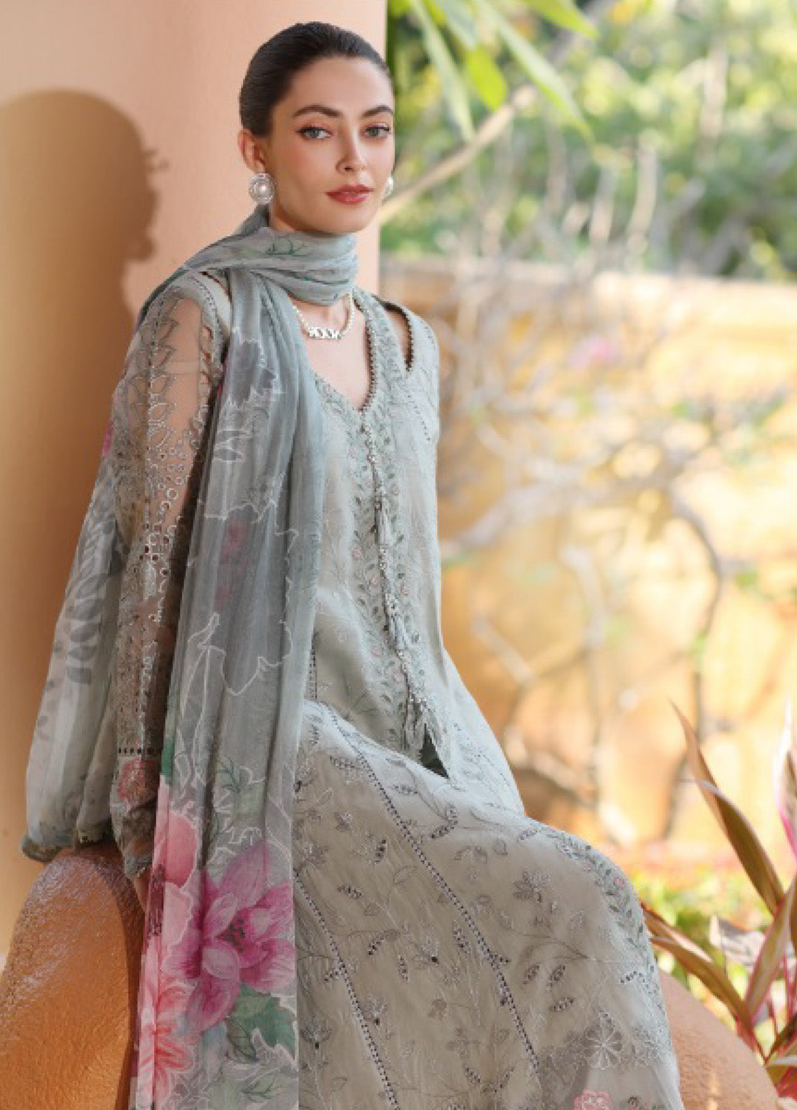 Noor By Saadia Asad Embroidered Lawn 3 Piece Unstitched Suit SA25ELHL D-1A Noor By Saadia Asad Embroidered Lawn 3 Piece Unstitched Suit SA25ELHL D-1A