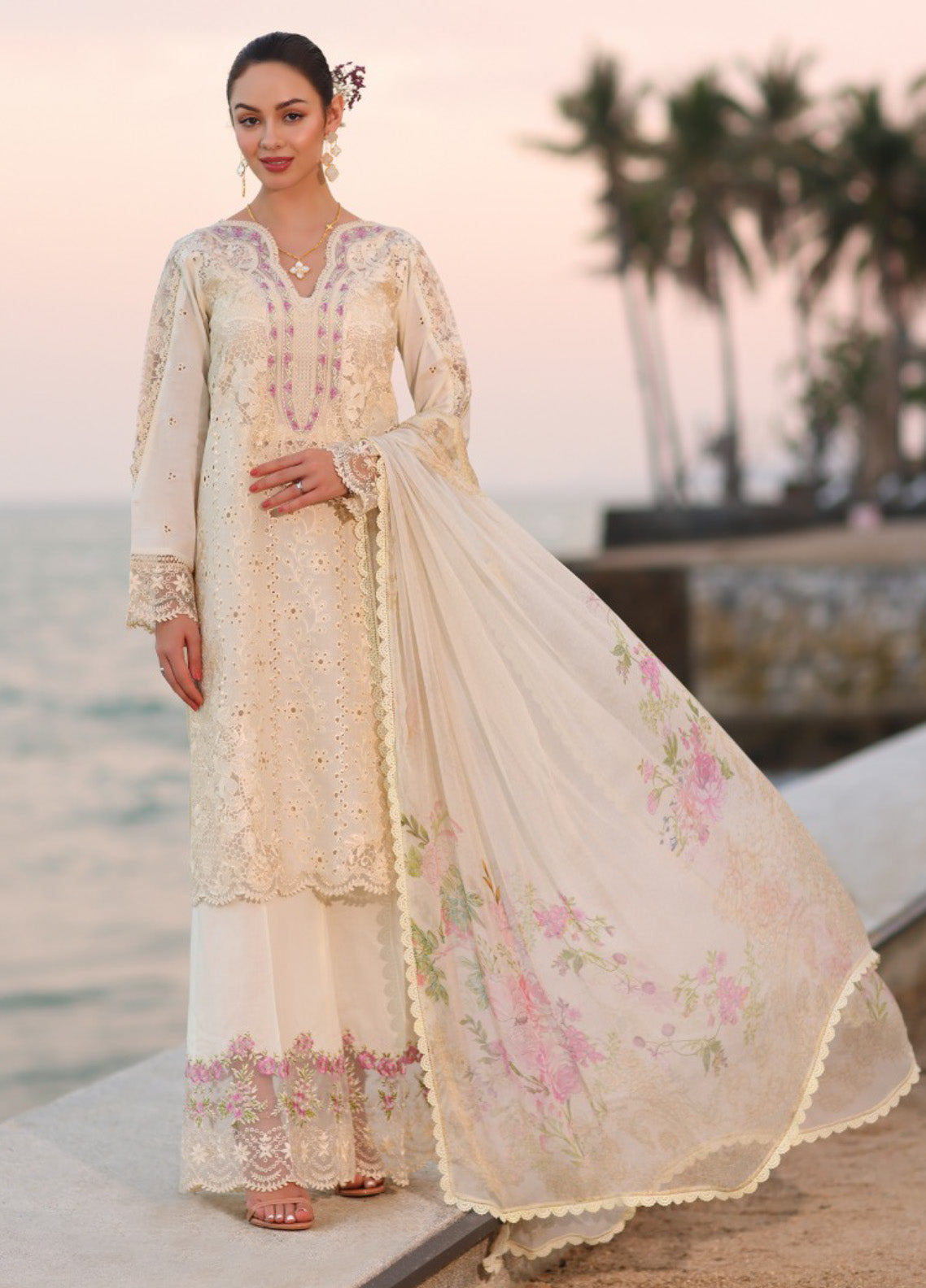 Noor By Saadia Asad Embroidered Lawn 3 Piece Unstitched Suit SA25ELHL D-3A Noor By Saadia Asad Embroidered Lawn 3 Piece Unstitched Suit SA25ELHL D-3A