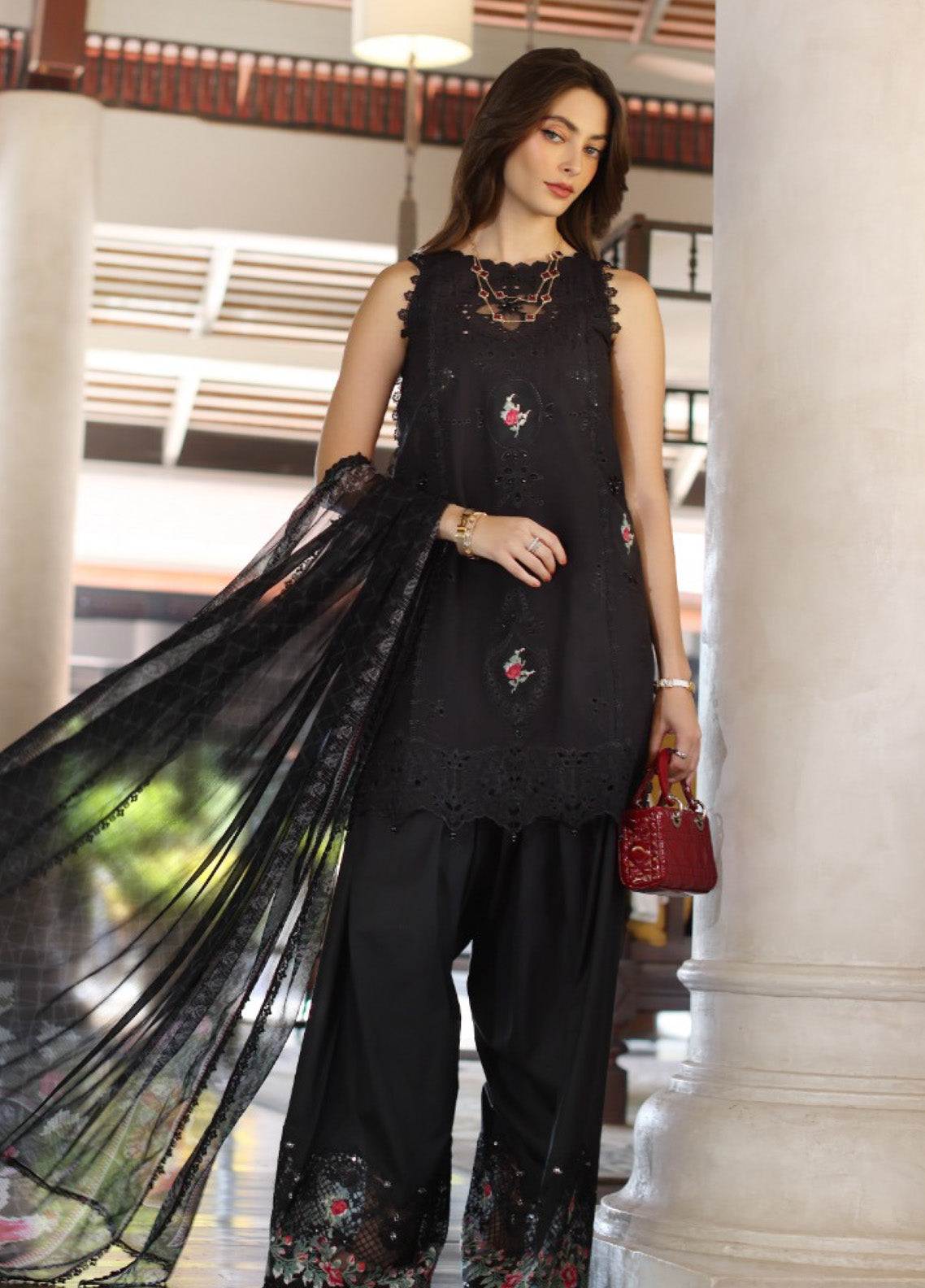 Noor By Saadia Asad Embroidered Lawn 3 Piece Unstitched Suit SA25ELHL D-4A Noor By Saadia Asad Embroidered Lawn 3 Piece Unstitched Suit SA25ELHL D-4A
