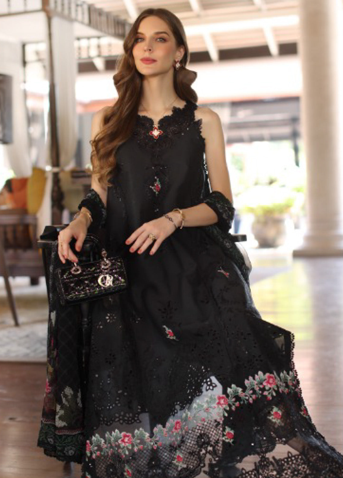Noor By Saadia Asad Embroidered Lawn 3 Piece Unstitched Suit SA25ELHL D-4A Noor By Saadia Asad Embroidered Lawn 3 Piece Unstitched Suit SA25ELHL D-4A