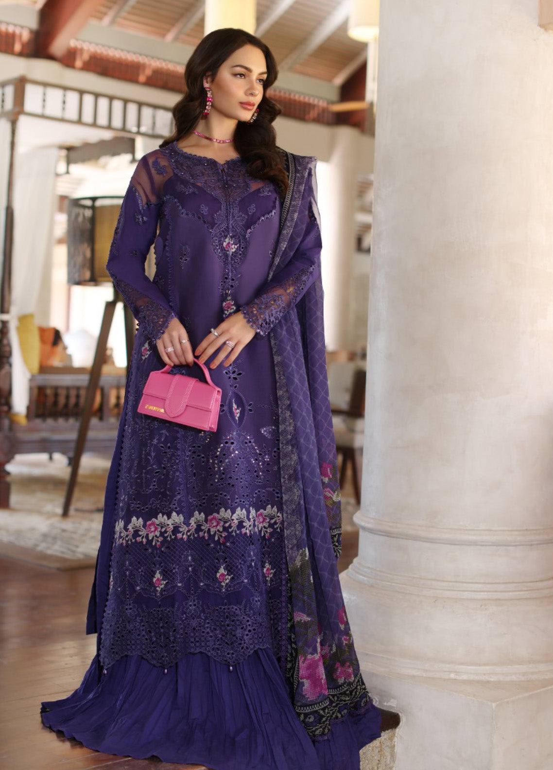 Noor By Saadia Asad Embroidered Lawn 3 Piece Unstitched Suit SA25ELHL D-4B Noor By Saadia Asad Embroidered Lawn 3 Piece Unstitched Suit SA25ELHL D-4B