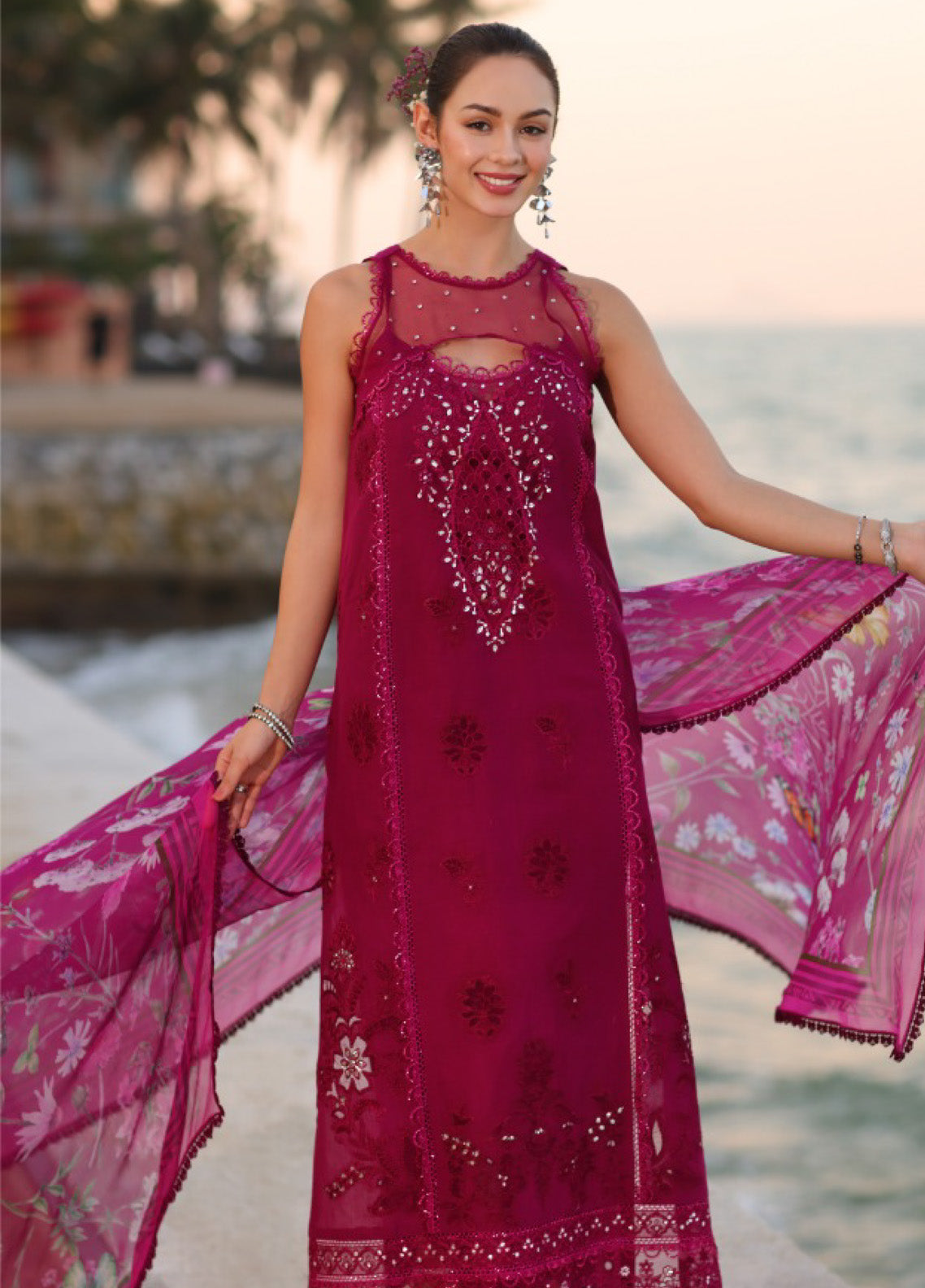 Noor By Saadia Asad Embroidered Lawn 3 Piece Unstitched Suit SA25ELHL D-9A Noor By Saadia Asad Embroidered Lawn 3 Piece Unstitched Suit SA25ELHL D-9A