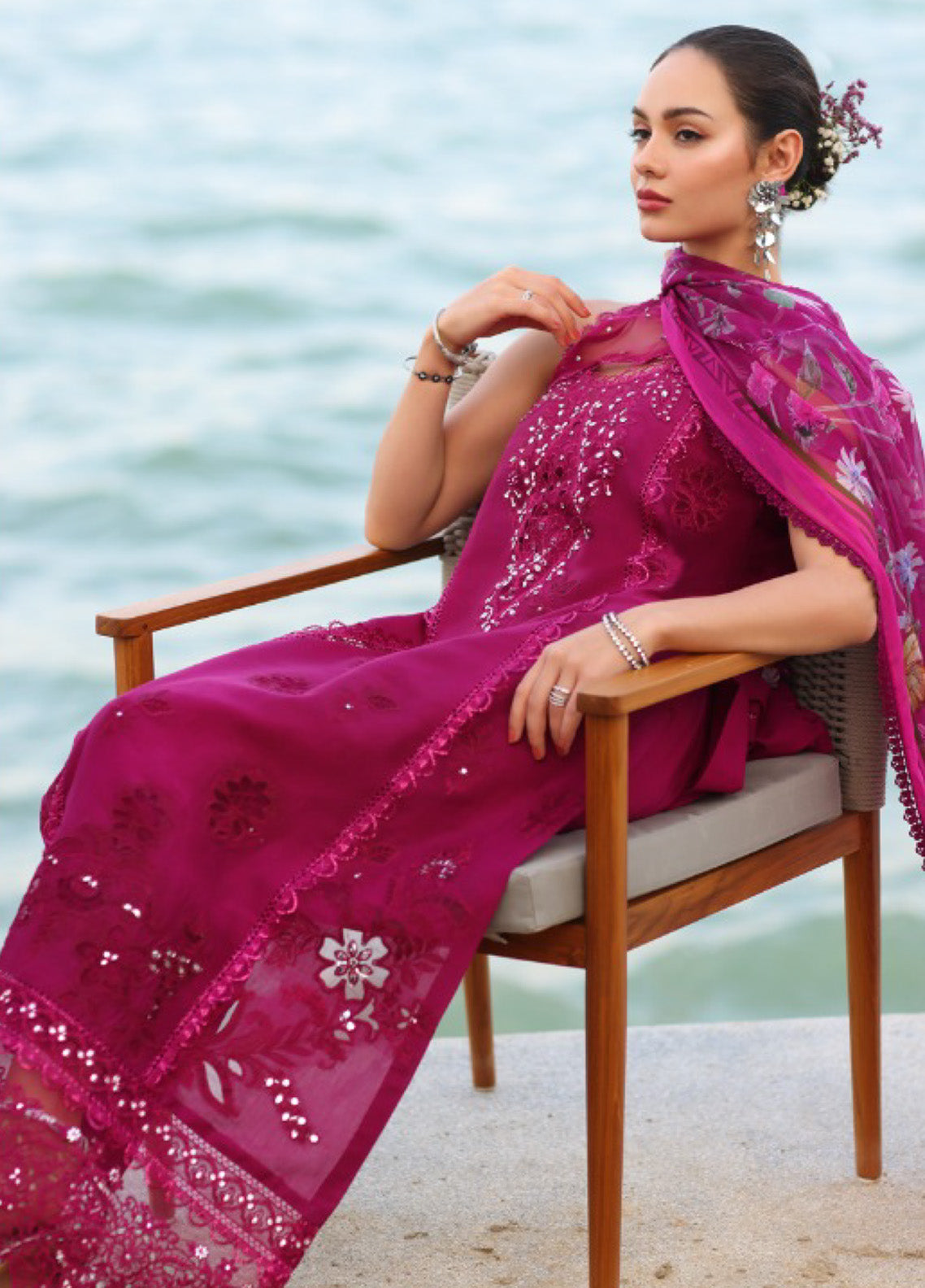 Noor By Saadia Asad Embroidered Lawn 3 Piece Unstitched Suit SA25ELHL D-9A Noor By Saadia Asad Embroidered Lawn 3 Piece Unstitched Suit SA25ELHL D-9A