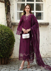 Noor By Saadia Asad Luxury Chikankari Lawn 3 Piece Unstitched Suit NSA26NLC D-1A