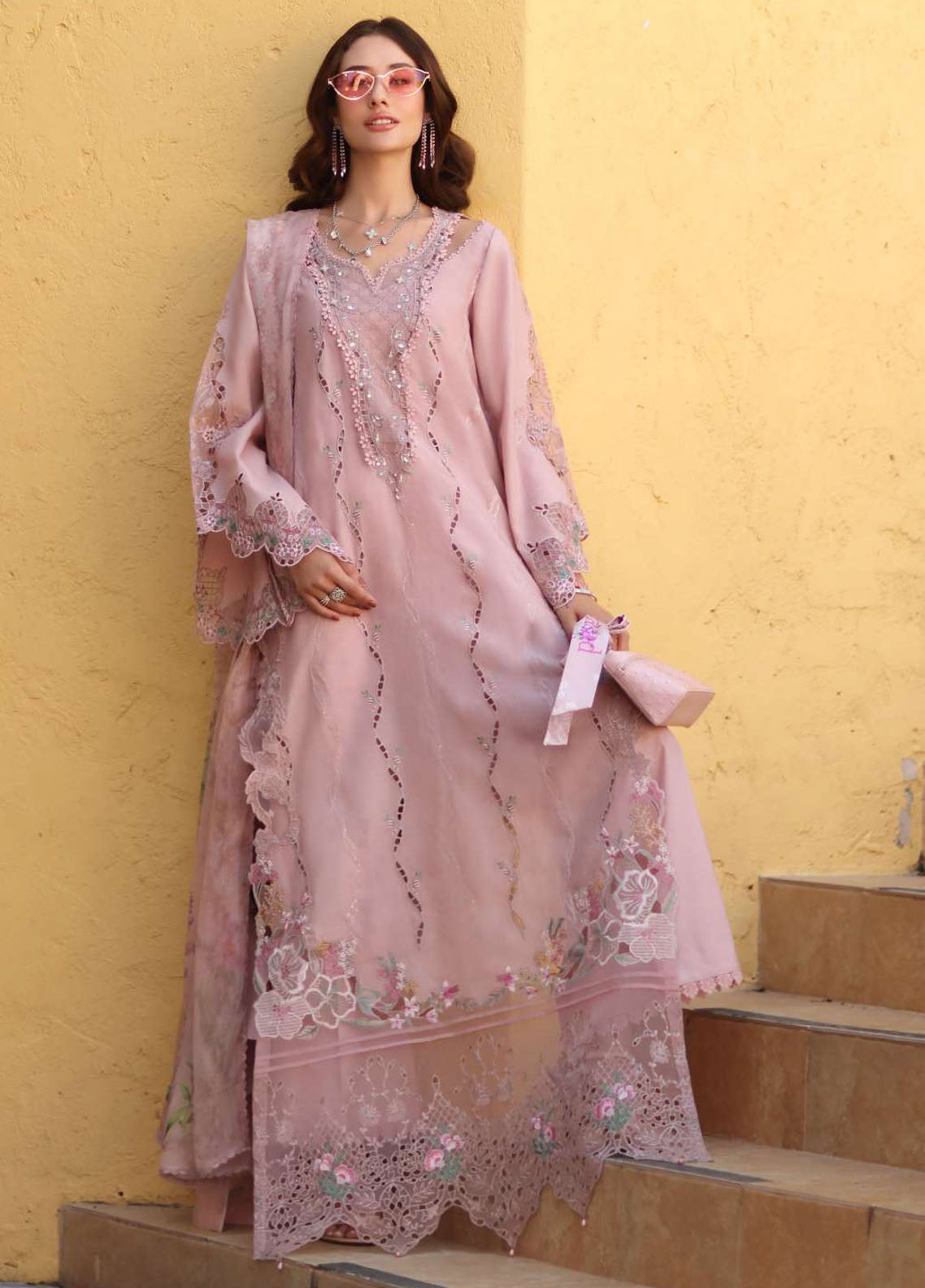 Noor By Saadia Asad Luxury Chikankari Lawn 3 Piece Unstitched Suit NSA26NLC D-2A Noor By Saadia Asad Luxury Chikankari Lawn 3 Piece Unstitched Suit NSA26NLC D-2A