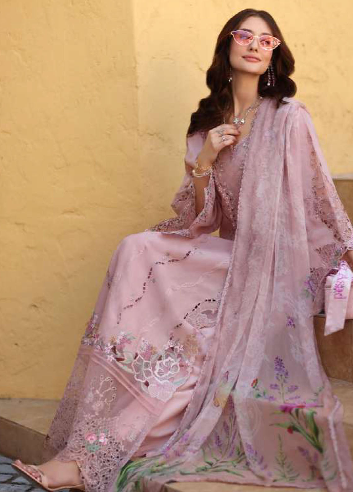 Noor By Saadia Asad Luxury Chikankari Lawn 3 Piece Unstitched Suit NSA26NLC D-2A Noor By Saadia Asad Luxury Chikankari Lawn 3 Piece Unstitched Suit NSA26NLC D-2A
