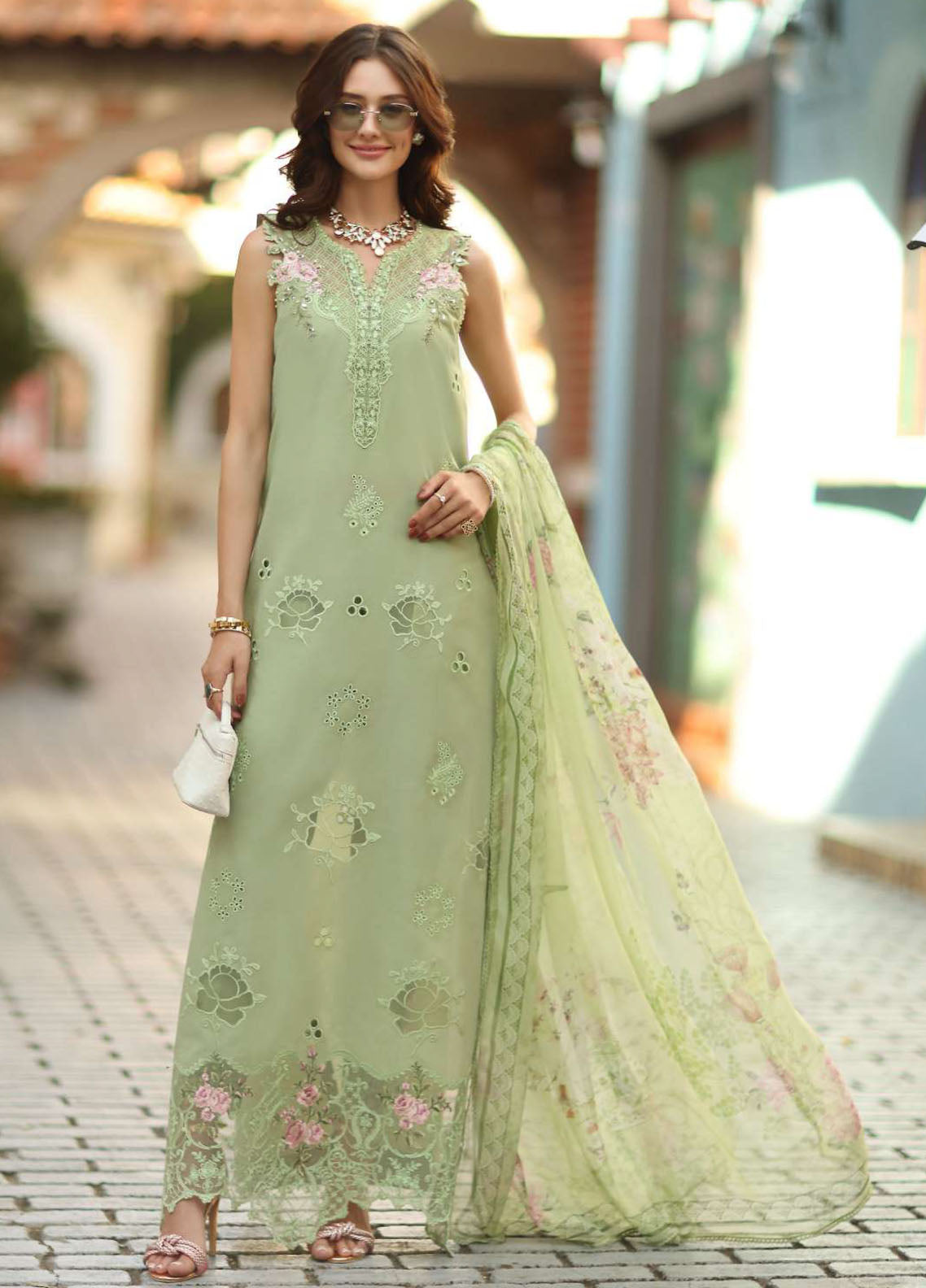 Noor By Saadia Asad Luxury Chikankari Lawn 3 Piece Unstitched Suit NSA26NLC D-3A Noor By Saadia Asad Luxury Chikankari Lawn 3 Piece Unstitched Suit NSA26NLC D-3A